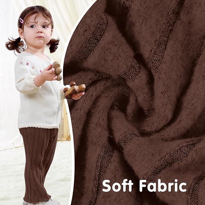 Neutocd Baby Girl Flare Pants Toddler Bell Bottoms Leggings Infant Stretchy Soft Trousers Solid Elastic Waist Pants