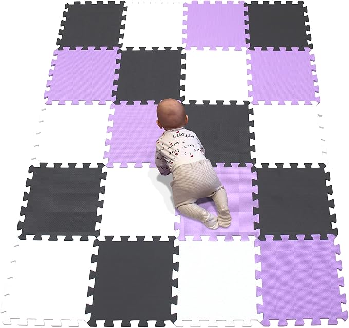 YIMINYUER® 20 Tiles (30cm×30cm×1cm Each Tile) Baby Soft Puzzle Play Mats, Kids Thick EVA Foam Floor, Toddlers & Children's Soft Interlocking Mat R01R04R11G301020