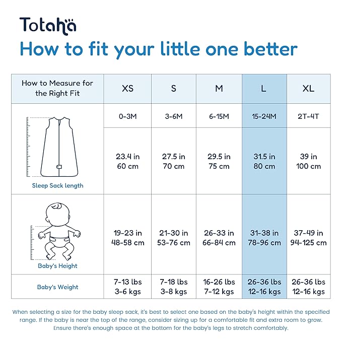 TotAha Sleep Sack 12-15-18-24 Months 3-Pack,Stretchy,Buttery Soft Sleeping Bag,Light Baby Wearable Blanket with 2-Way Safe Zippers for Boys and Girls, 0.5 TOG