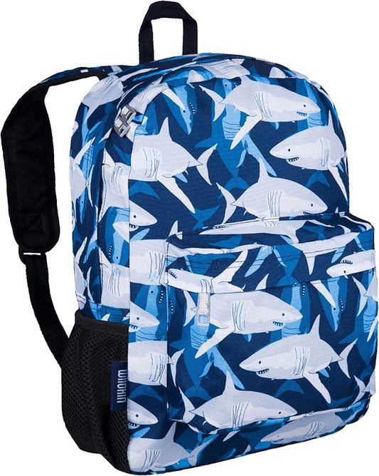 Wildkin 16-inch Kids Backpack – Durable, Padded & Spacious School Bag for Boys & Girls - Sharks