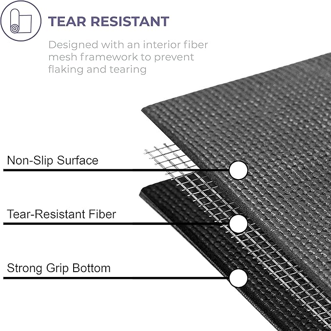 Sunshine Yoga Voyage Yoga Mat, 10 Pack, 72" x 24" Professional Studio and Gym Bulk Yoga Mats, 5mm Thick, Durable, Anti-Tear, Non Slip Fitness and Exercise Mats