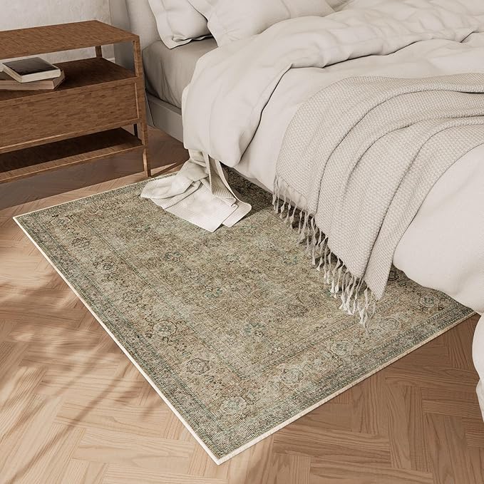 Machine Washable Small Rugs for Kitchen: Door Mat Indoor Entrance 2x3 Entryway Rug Stain Resistant Non-Slip Low Pile Soft Throw Carpet for Front Door Indoor Entrance Entry Bedroom Nursey