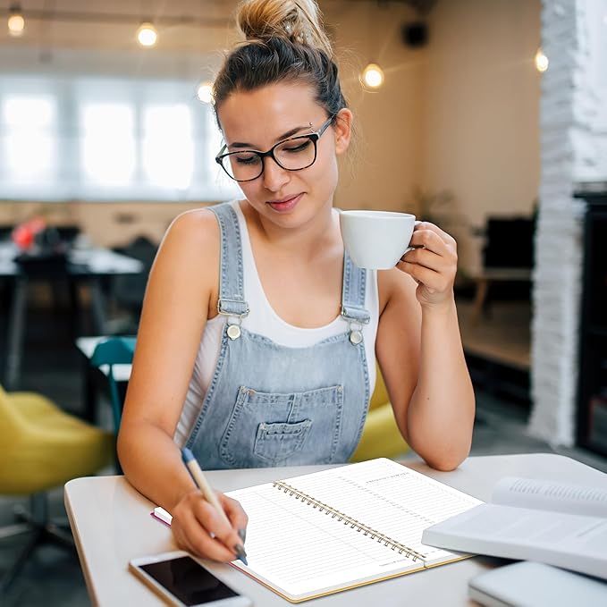 Cute Daily Planner Undated & To Do List Notebook for Work: With Hourly Schedule, 80 days Day on a Page Planner for Life Tasks - Day & Hour Agenda, Organizer Journal For Women or Men Purple