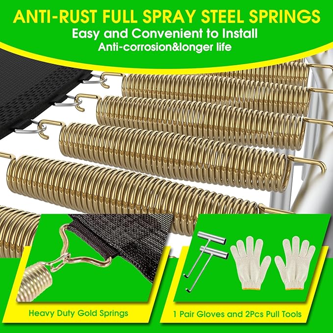 SKYUP Tranpoline 1500LBS 16 15 14 12 10 8 FT Tranpoline for 7-10 Kids and Adults, Windproof Outdoor Tranpoline with Enclosure Net, Basketball Hoop, Easy to Install & Last Long - ASTM Approved