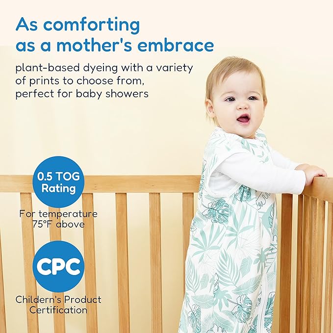 TotAha Sleep Sack 6-12-15 Months 3-Pack,Stretchy,Buttery Soft Swaddle Transition Sleeping Bag,Light Baby Wearable Blanket with 2-Way Safe Zippers for Boys and Girls, 0.5 TOG