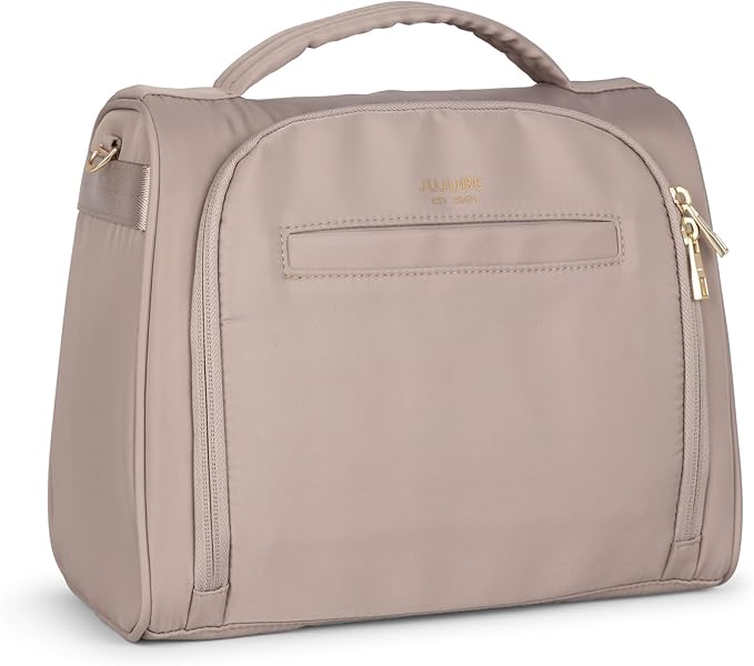 JuJuBe New Insulated Bottle Bag, Breastmilk Storage Bag for Baby Bottles, Insulated Waterproof Lunch Bag or Cooler Bag for Nursing, Milk, Food, Baby Formula, Snacks, Daycare, Taupe, Mother's Day Gift