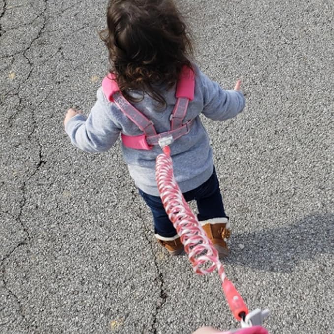 Accmor Toddler Harness Leash, Reflective Kid Harness with Anti Lost Wrist Link, Child Walking Harness Baby Leash Wristband Belt with Key Lock Design for Boys Girls to Outdoor Travel