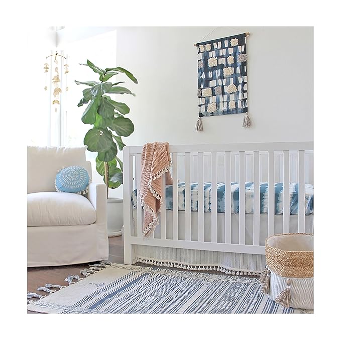 Crane Baby Brass-Finished Lunar Ceiling Hanging for Nursery, Lunar Nursery Decor for Boys and Girls, Ceiling Hanging for Kids Room, 6 X 6 X 36