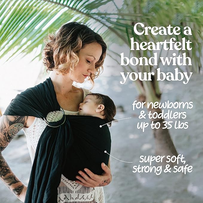 Nalakai Ring Sling Baby Carrier, Soft Linen Baby Sling, Baby Wrap, Comfort, Style, and Giving Back - Carry Your Little One with Love