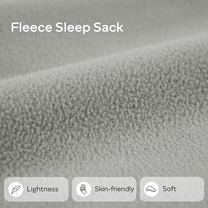 JELLYMONI Fleece Baby Sleep Sack 0-6 Months, 2 Pack 1.5 TOG Baby Wearable Blanket Winter Infant Sleep Sack with 2-Way Zipper, Warm Toddler Sleep Sack