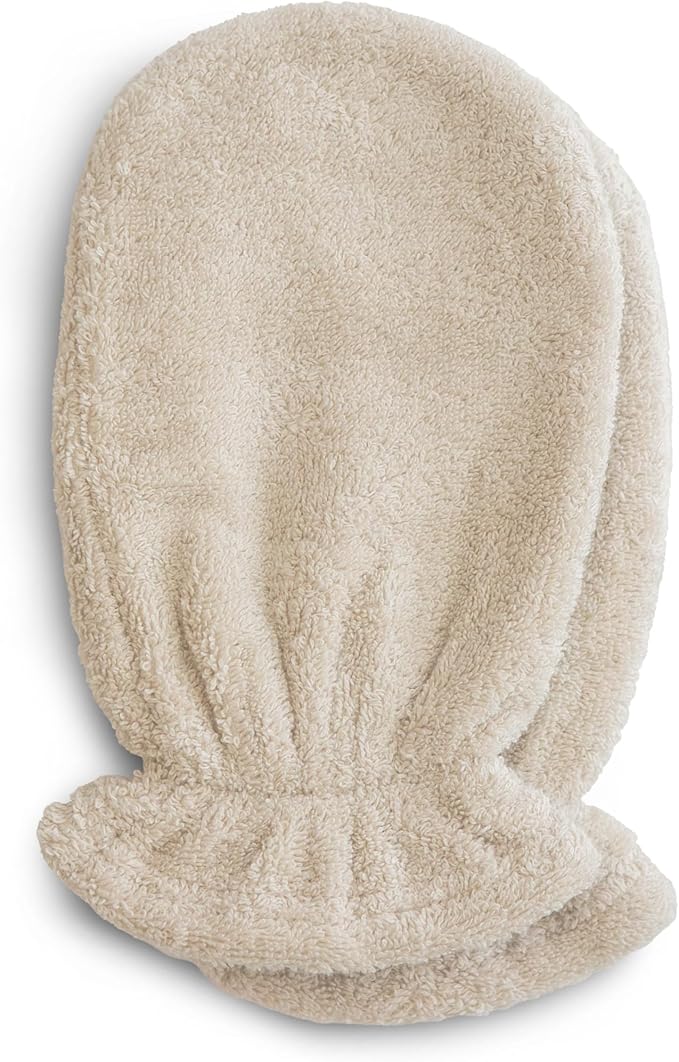 mushie Baby Bath Mitt | Organic Cotton | Pack of 2 (Fog)