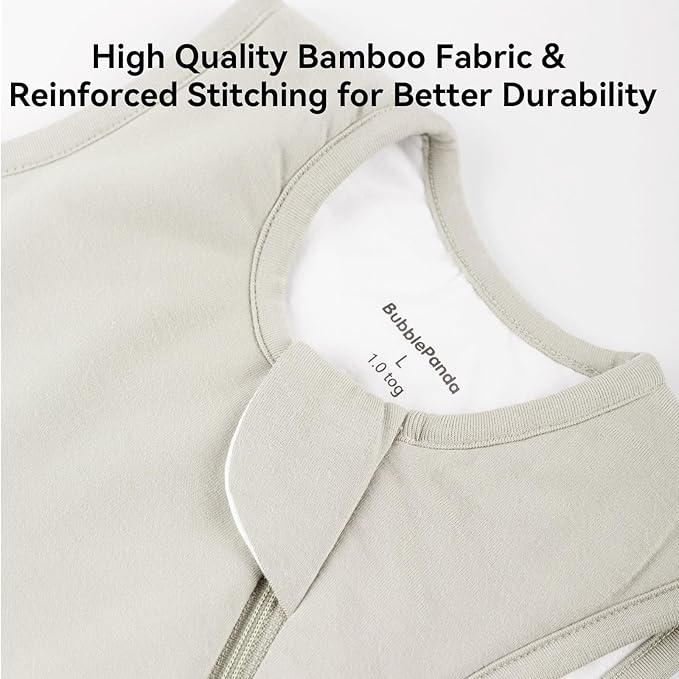 Rayon Made from Bamboo Sleep Sack 0-36 Months 1.0 Tog Ultra Soft Baby Wearable Blanket Toddler Sleeping Sack for Babies (Oat, L(12-18M))