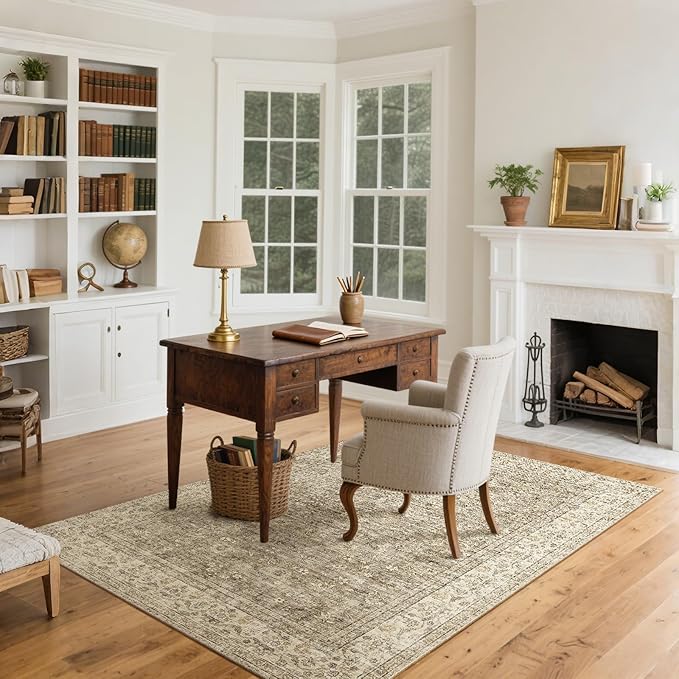 Washable Entryway Small Area Rugs: Door Mat Indoor Entrance 4x6 Boho Rug Stain Resistant Non-Slip Rubber Backing Soft Carpet for Kitchen Front Door Indoor Entrance Entry Bedroom Kids Room