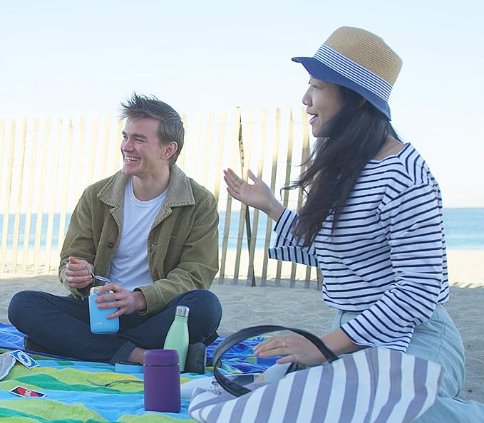 MIRA Insulated Food Jar Thermo for Hot Food & Soup, Compact Stainless Steel Vacuum Lunch Container for Meals To Go - 13.5 oz, Teal