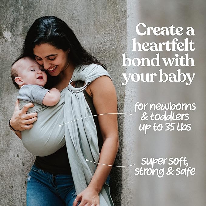 Nalakai Ring Sling Baby Carrier, Soft Linen Baby Sling, Baby Wrap, Comfort, Style, and Giving Back - Carry Your Little One with Love