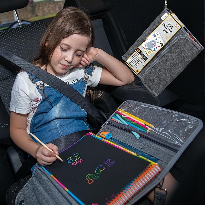 Activity Book for Girls and Boys - Premium Case Includes Large 60-page - 420 Stickers, Rainbow Scratch Papers, Reusable Stickers, Coloring Pencils, Numbers and Letters Stencil - Educational Toys Gift