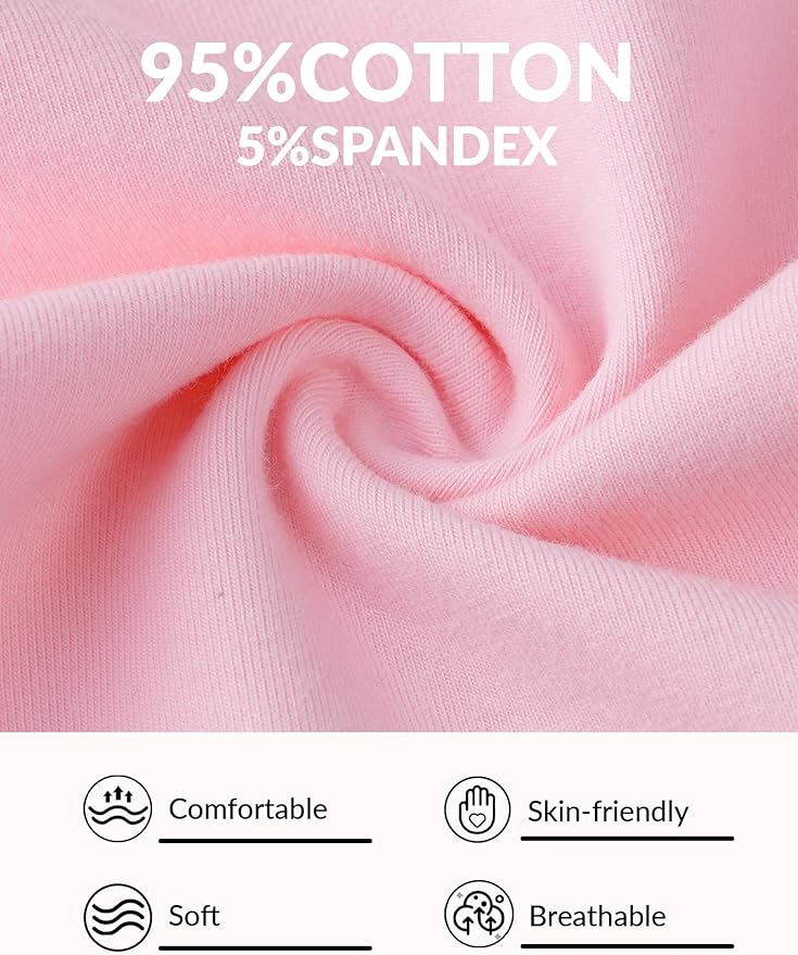 Witwot 5 Pack Toddler Leggings Baby Girl Cotton Pants Toddler Girls Clothes Size 18M-5T