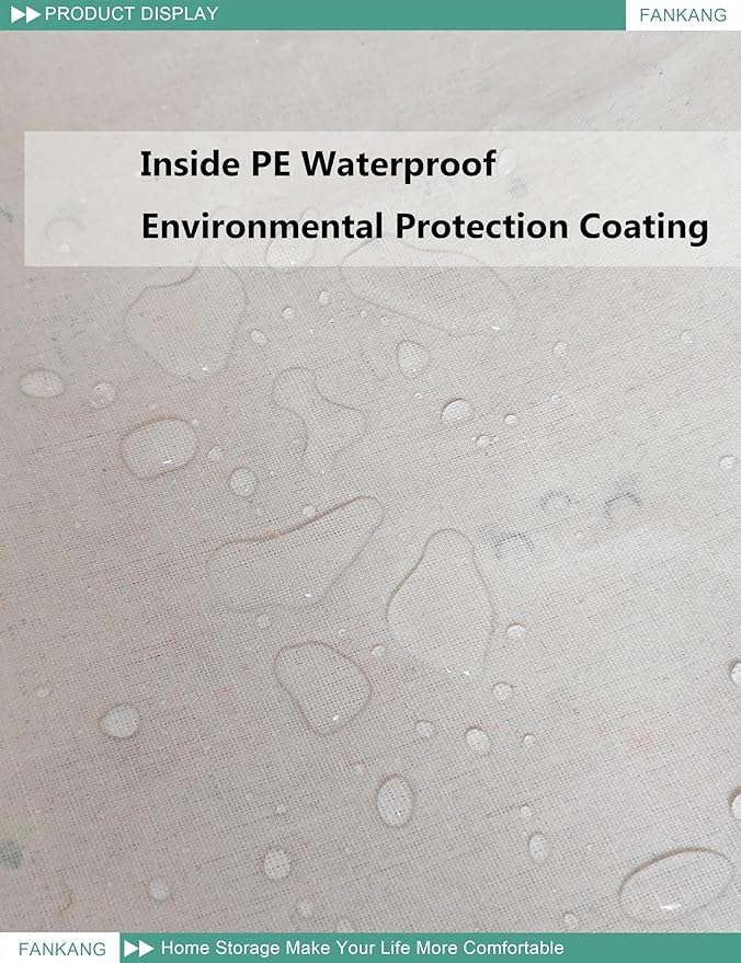 FANKANG Storage Bins, Nursery Hamper Canvas Laundry Basket Foldable with Waterproof PE Coating Large Storage Baskets for Kids Boys and Girls, Office, Bedroom, Clothes,Toys(Rec-pink cloud ）