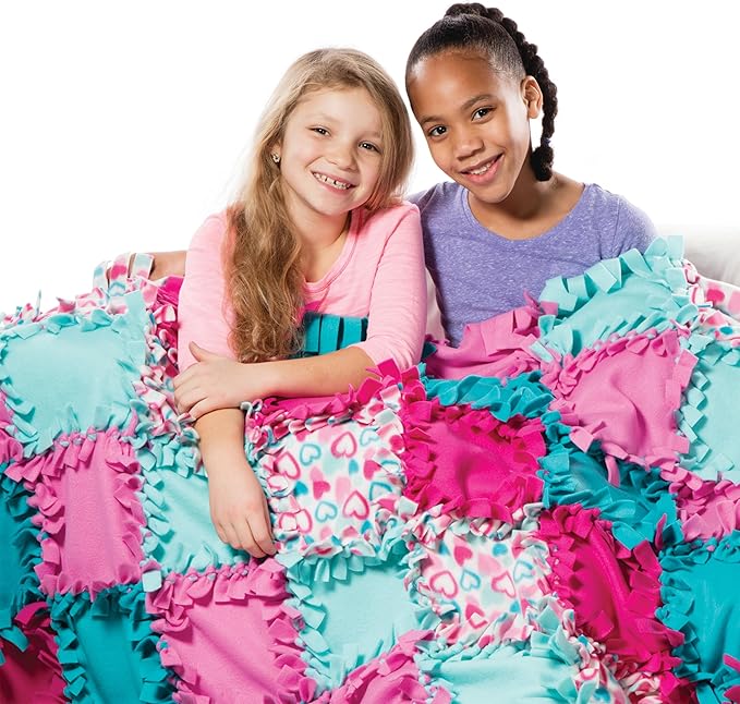 Melissa & Doug Fleece Quilt No-Sew Craft Kit, Multi