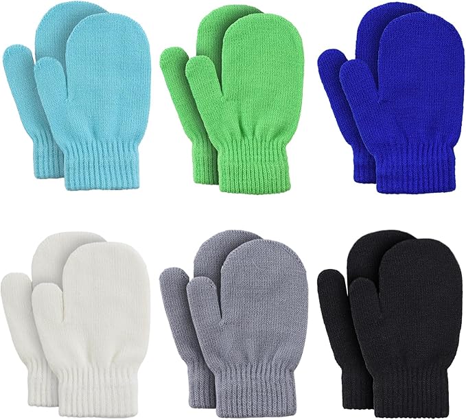 Baby Winter Mittens Toddler Stretch Knit Gloves Magic Warm Glove for Baby Boys Girls