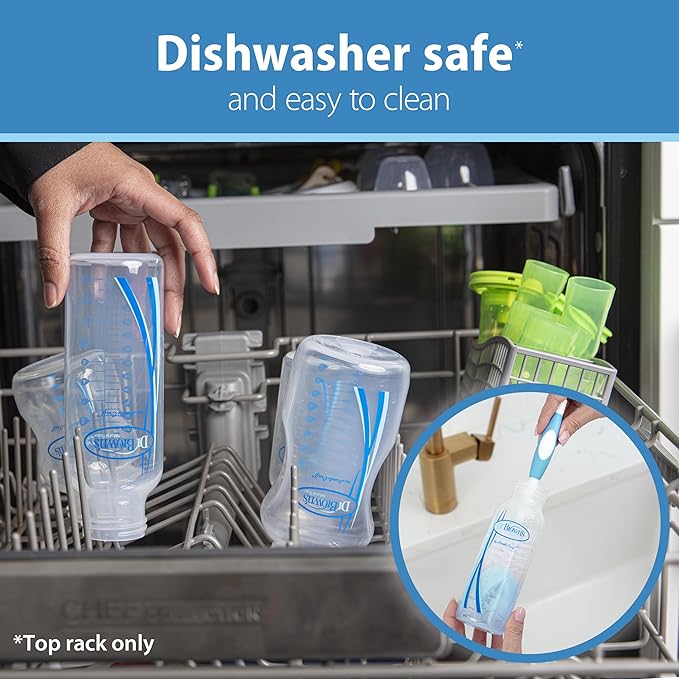 Dr. Brown's Natural Flow Anti-Colic Options+ Narrow Baby Bottle Gift Set with Advantage Pacifier, and Bottle Travel Caps