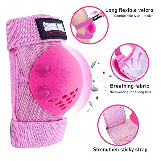 Youth/Kids Knee Pads Elbow Pads Wrist Guards Protective Gear Set for 3-15 Years Child Roller Skates, Skateboard, Cycling, Inline Skating, BMX Bike, Balance Bike, Scooter Riding and Other Outdoor Sports