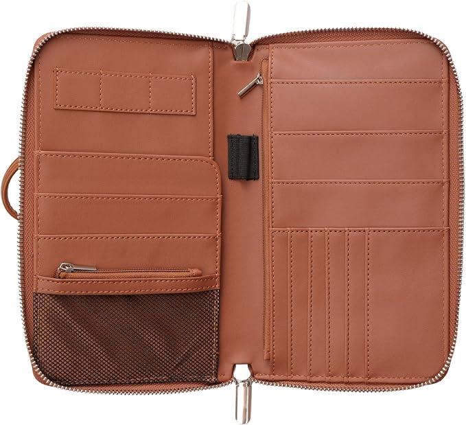 RFID Blocking Family Passport Holder Wallet 6,Premium Leather Travel Document Organizer for Women and Men,Travel Wallet for Credit Card