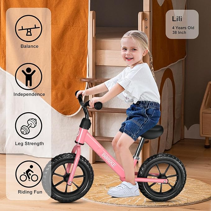 Toddler Balance Bike Toys for 2 to 5 Year Old Girls Boys Adjustable Seat and Handlebar No-Pedal Training Bike Best Gifts for Kids