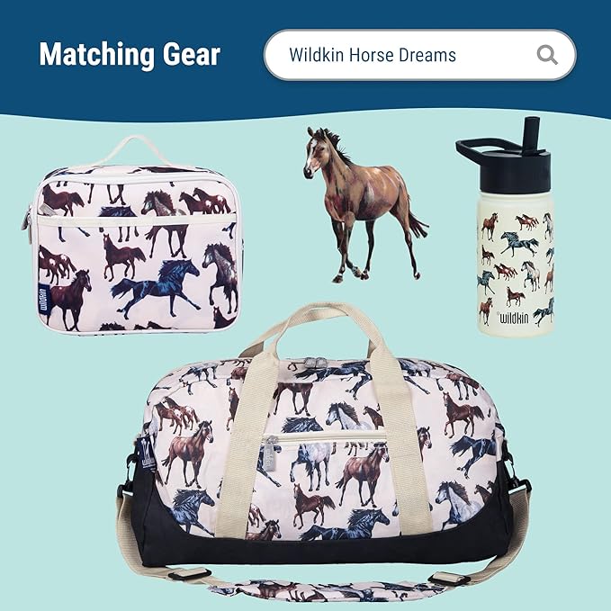 Wildkin 15-inch Kids Backpack – Durable, Padded, Adjustable for School & Travel - Horse Dreams