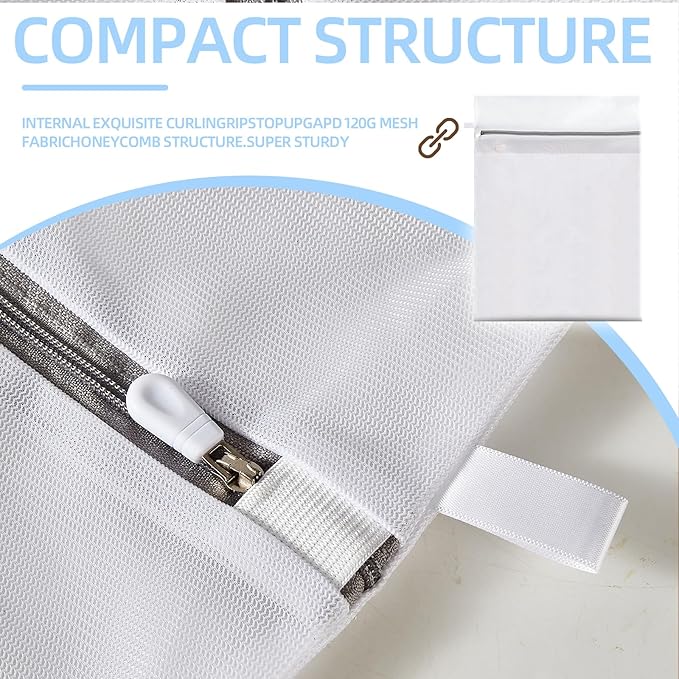 Mesh Laundry Bags, Mesh Wash Bags, Durable Mesh Structure with Strong Zipper, Suitable for Underwear, Delicate Clothes, Pants, Shoes, Socks Washing (Small Fine Mesh, XS 10 * 12in*4pcs)