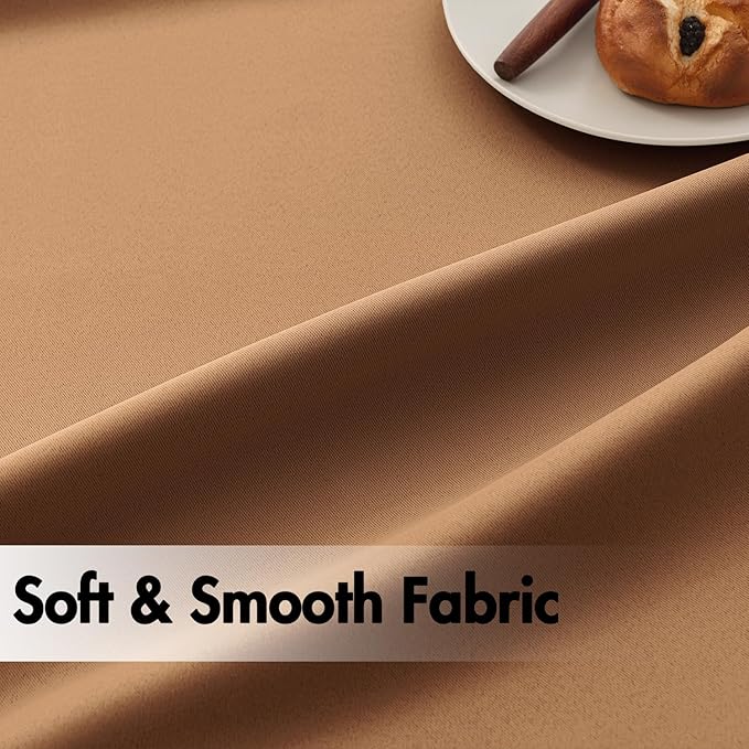 ANRODUO Back Tab Blackout Curtains for Bedroom Living Room, Rod Pocket Pinch Pleated Thermal Insulated Room Darkening Curtains 84 Inches Long 2 Panels, Brown, 42 x 84 Inch