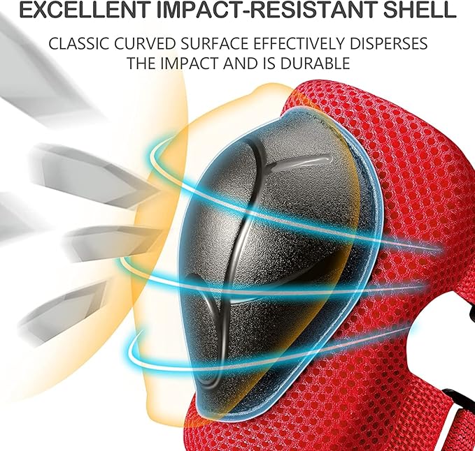 Adjustable Kids Helmet with Knee Pad, Elbow Pads & Wrist Guards - Toddler Bike Helmets for Ages 3-5, 5-8, 8-14 Years - Perfect for Skating, Biking, Cycling, and Skateboard - for Boys and Girls