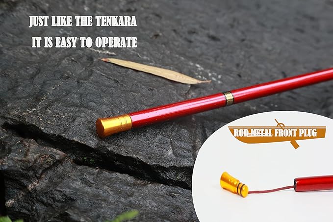 Tenkara Rod Fly Fishing Rod Kit - Kids Fishing Pole Small Stream Collapsible Fly Poles All Waters Quality Carbon Tube Creek Rods