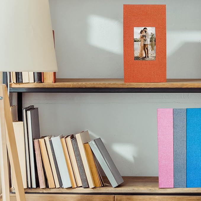 Vienrose Linen Photo Album 420 Pockets for 4x6 Photos Fabric Cover Photo Books Slip-in Picture Albums for Wedding Baby Vacation