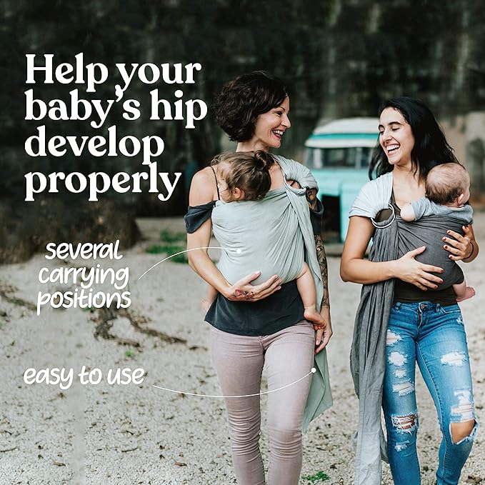 Nalakai Ring Sling Baby Carrier, Soft Linen Baby Sling, Baby Wrap, Comfort, Style, and Giving Back - Carry Your Little One with Love