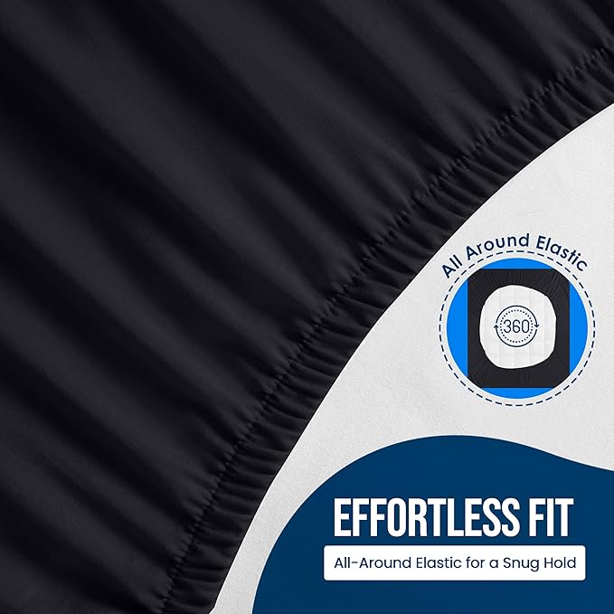 Utopia Bedding Waterproof Mattress Protector King Size, Premium Terry Mattress Cover 200 GSM, Breathable, Fitted Style with Stretchable Pockets (Black)