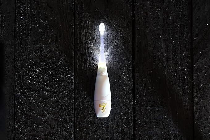 Jack N' Jill Tickle Tooth Sonic Electric Toothbrush with Replacement Head - Gentle Cleaning, Made for Tiny Teeth, LED Inspection Light, for Babies & Kids, Extra Soft Bristles - (1 Pack)