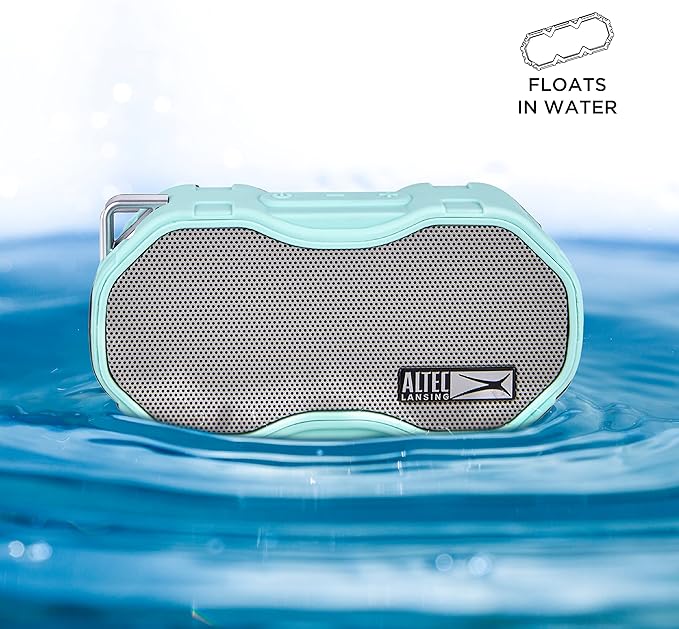 Altec Lansing Baby Boom XL - Waterproof Bluetooth Speaker, Wireless & Portable Speaker for Travel & Outdoor Use, Deep Bass & Loud Sound, 1 Pack, Mint