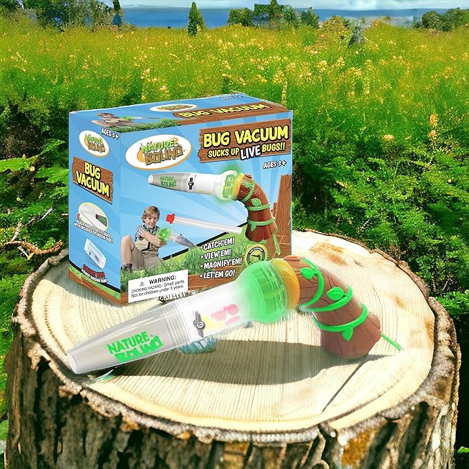 Nature Bound Bug Catcher Toy, Eco-Friendly Bug Vacuum, Catch and Release Indoor/Outdoor Play, Ages 3 to 12, Complete Kit for Kids (Upgraded Style)