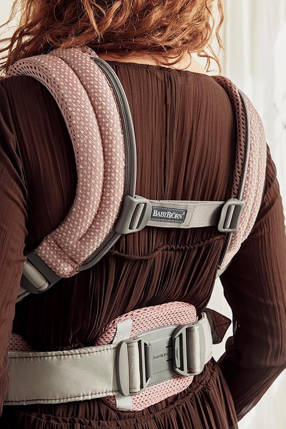 BabyBjörn Baby Carrier Harmony, Dusty Pink, 3D Mesh | 3-in-1 Ergonomic Baby Carrier; Newborn, Facing-in, Outward-Facing, and Back Carrying Positions Supported (7-40 lbs), Newborn to Toddler
