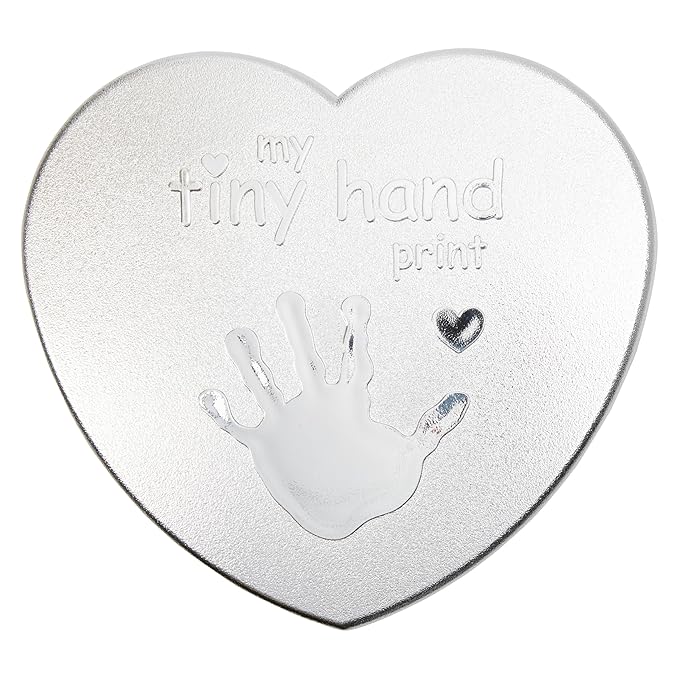 C.R. Gibson 3 Piece Baby Handprint & Footprint Kit, 6.5" x 6.25", Heart First