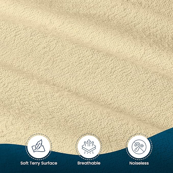 Utopia Bedding Waterproof Mattress Protector King Size, Premium Terry Mattress Cover 200 GSM, Breathable, Fitted Style with Stretchable Pockets (Beige)