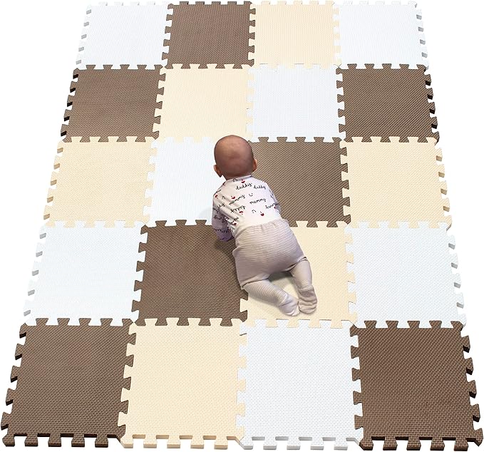 YIMINYUER® 20 Tiles (30cm×30cm×1cm Each Tile) Baby Soft Puzzle Play Mats, Kids Thick EVA Foam Floor, Toddlers & Children's Soft Interlocking Mat R01R06R10G301020