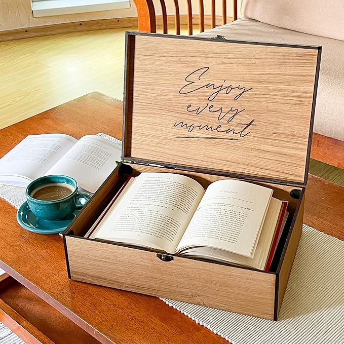 Personalized wooden name box for memories, keepsake Christmas gift, present for Him, Her, Boyfriend, Girlfriend, Baby Boy, Baby Girl, Brother, Sister, Guy, Groomsmen, Bride Friend for Birthday