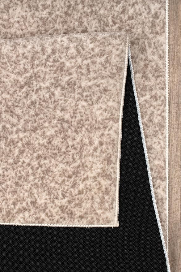 Non-Slip Washable 5x7 Abstract Mink Beige Area Rugs for Living Room Bedroom, Ultra Soft Bedside Rug, Indoor Floor Carpet for Kids Girls and Boys, Dorms, Nursery Rooms, Non-Skid Area Rug, 5' x 7'