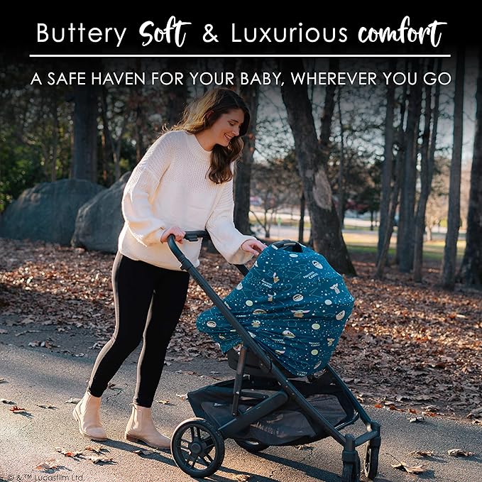 Milk Snob Original Star Wars 5-in-1 Cover, The Child, Added Privacy for Breastfeeding, Baby Car Seat, Carrier, Stroller, High Chair, Shopping Cart, Lounger Canopy - Newborn Essentials, Nursing Top