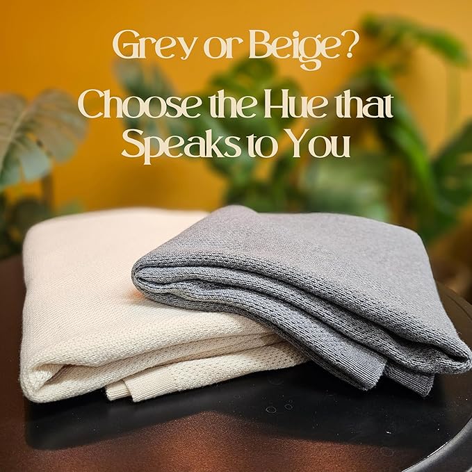 Peekaboo Knit Breathable Nursing Cover Up For Breastfeeding - Soft Organic Cotton & Cashmere Breast Feeding Covers For Women - Privacy Feature - Includes Mesh Laundry Bag (Grey)