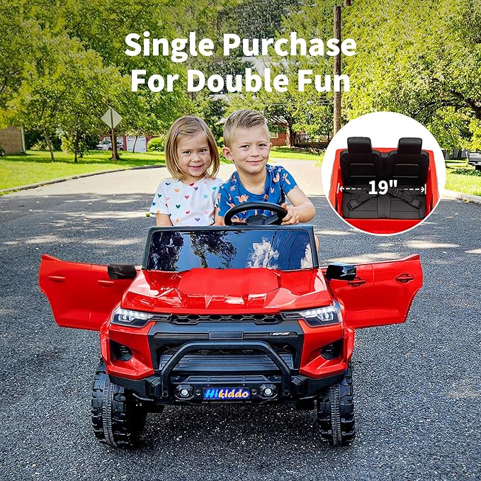 24V 10Ah Ride on Toy for Big Kids, 4WD 2 Seater Electric SUV Kids Car to Drive w/Remote Control, 4x200W Motors - Red