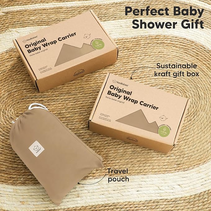 KeaBabies Baby Wrap Carrier - All in 1 Original Baby Carrier Newborn to Toddler Sling, Easy to Wear, Hands Free Bonding, Lightweight, Breathable Infant Wraps (Rainbow)