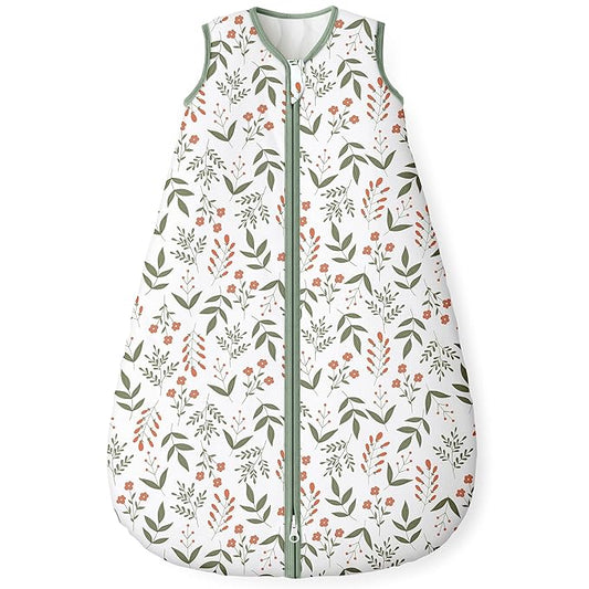 Yoofoss Baby Sleep Sack 0-6 Months, 1.5 Tog Baby Wearable Blanket with 2-Way Zipper, 100% Cotton Organic Fabric Winter Infant Sleeping Sack, Warm Soft Comfy